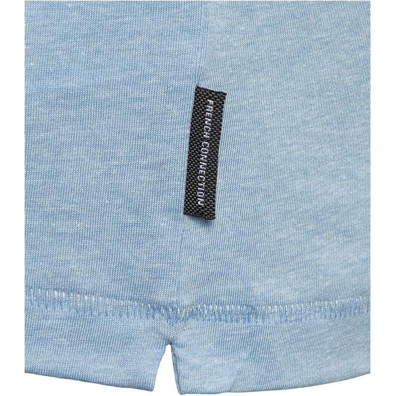 French Connection Mens Three Pack Crew Neck T-Shirts Multi - Marine/Sky Melange/White - Image 3