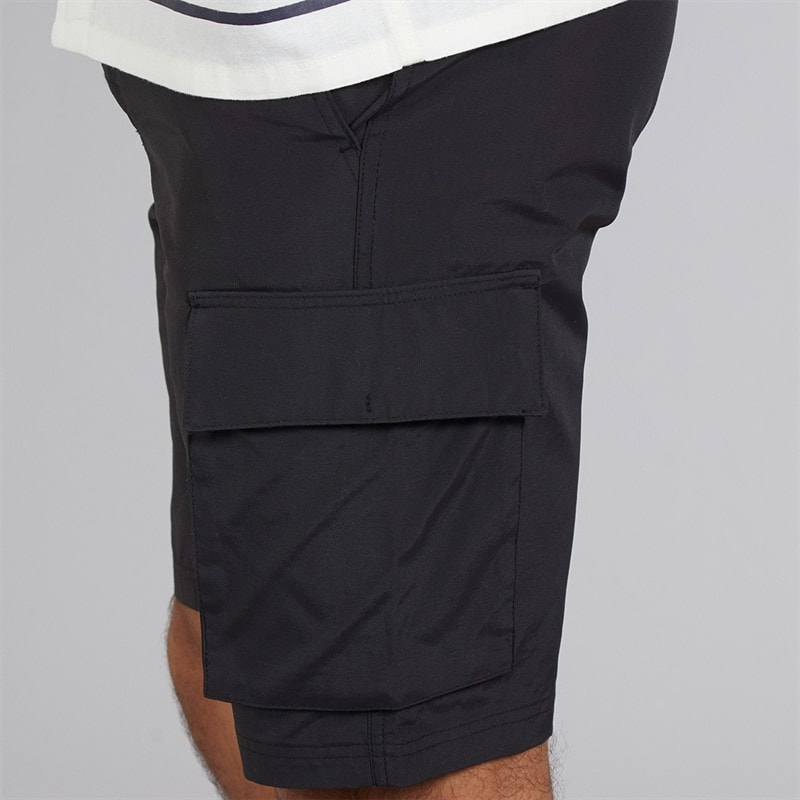 Mens Cargo Tech Shorts Black - Image 3