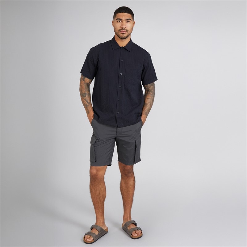 Mens Cargo Tech Shorts Charcoal - Image 4