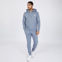 Mens Script Tracksuit Light Blue Melange/White