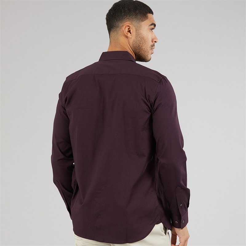 Mens Long Sleeve Oxford Shirt Solid Chateaux/Marine - Image 2