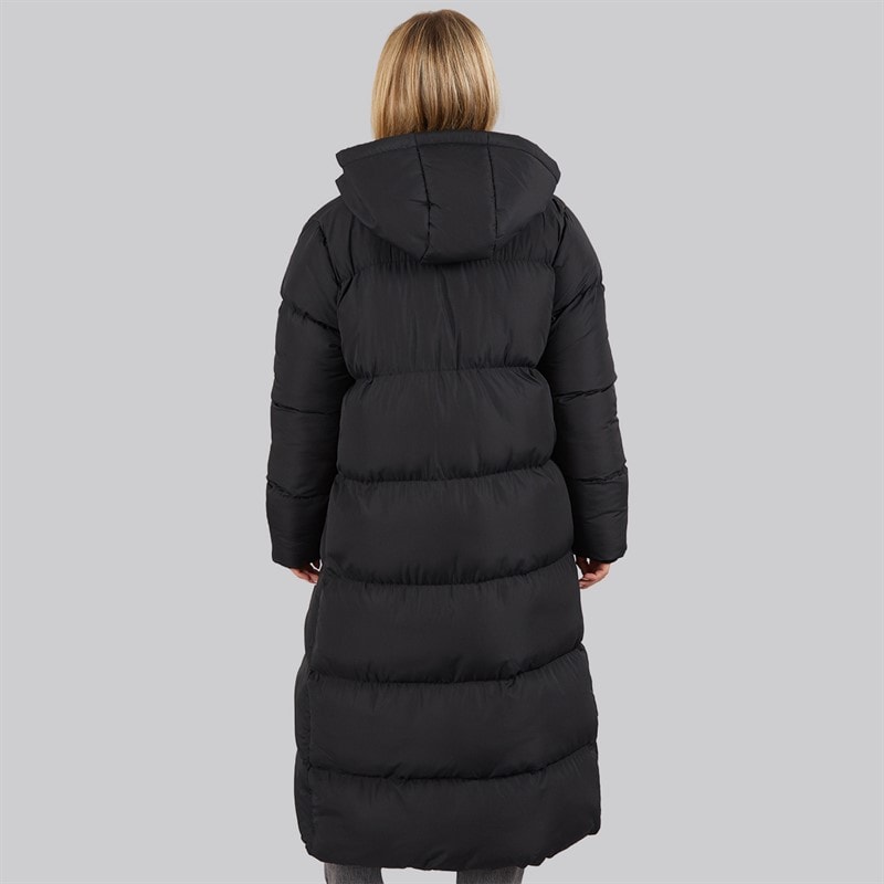 Womens Row Long Puffer Coat Black - Image 2