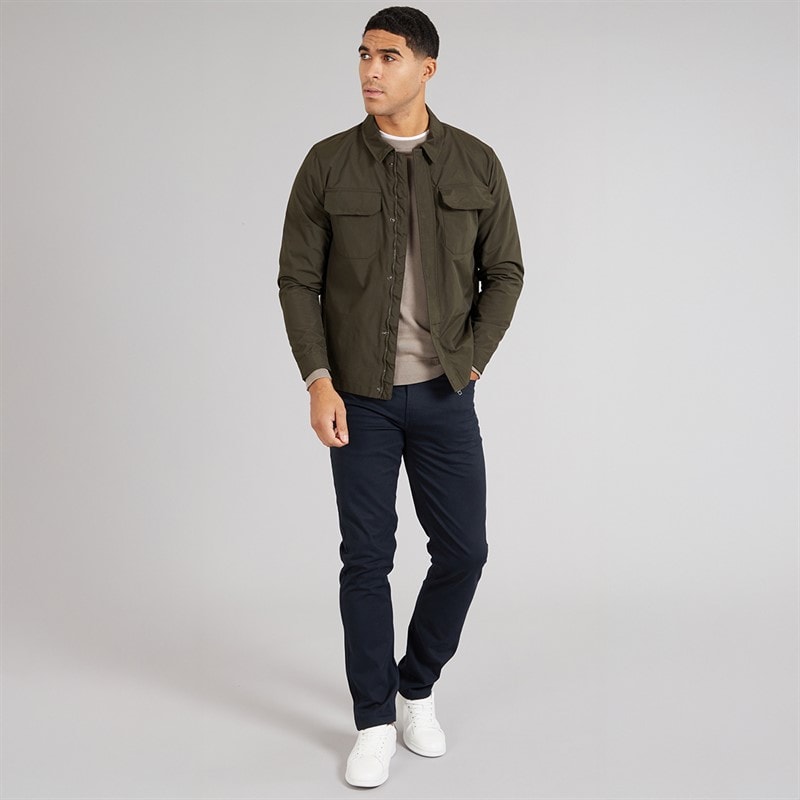Mens Tech Overshirt Khaki - Image 4