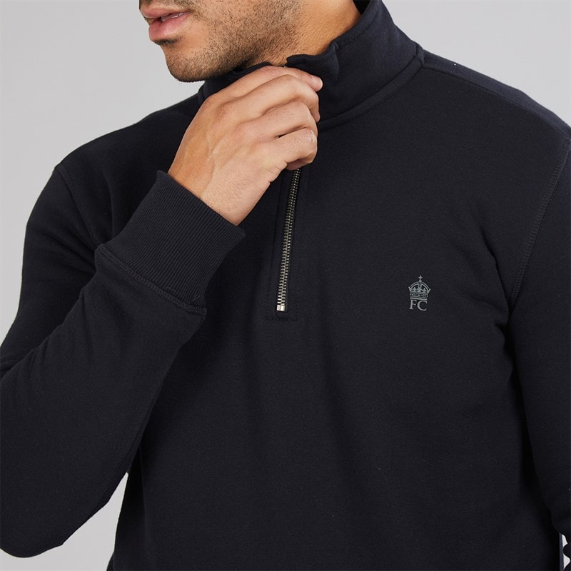 Mens FC 1/2 Zip Sweatshirt Marine - Image 3