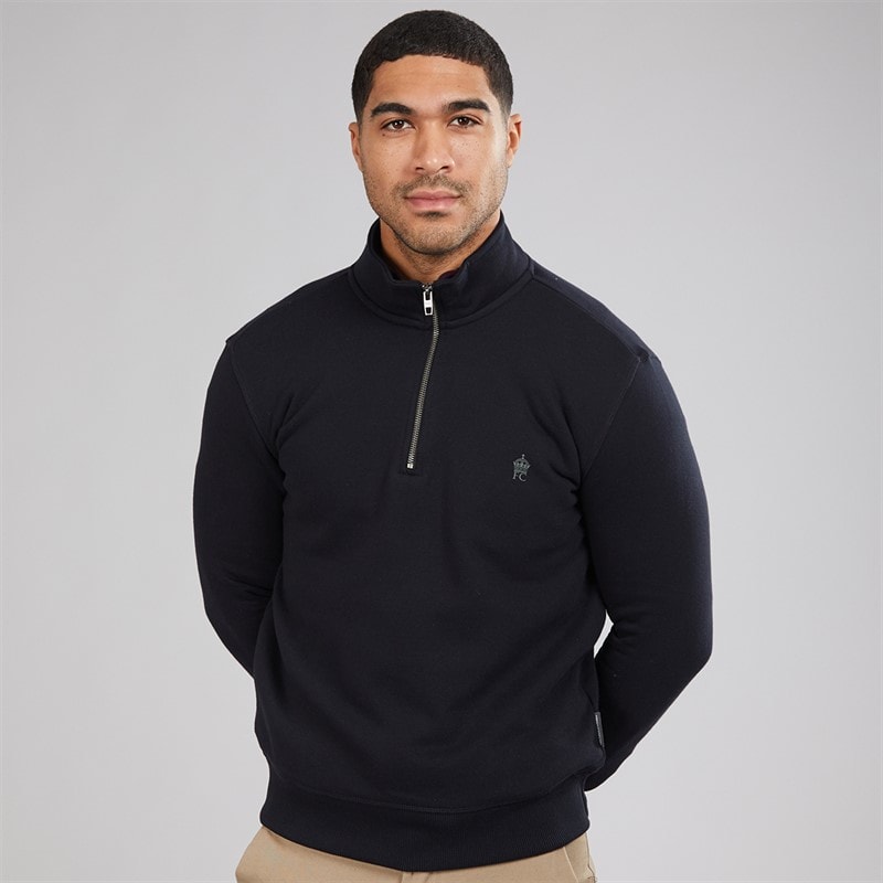 Mens FC 1/2 Zip Sweatshirt Marine - Image 5