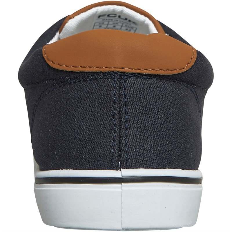 Mens FCUK Deck Canvas Pumps Navy - Image 3