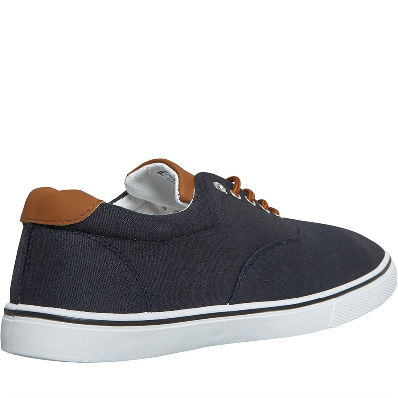 Mens FCUK Deck Canvas Pumps Navy - Image 5