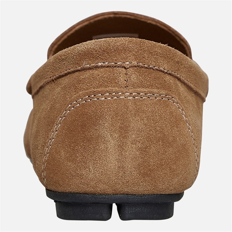 Mens Suede Driving Loafers Tan - Image 3