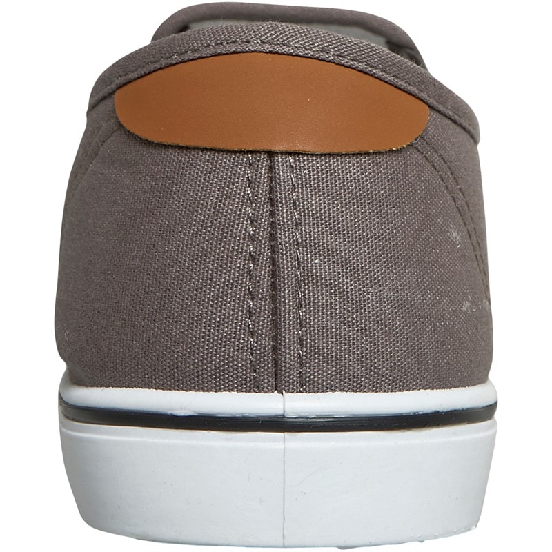 Mens FCUK Deck Slip On Canvas Pumps Grey - Image 3