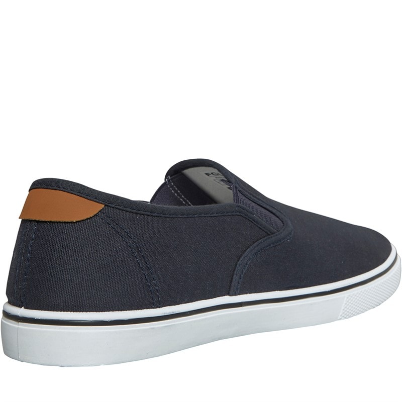 Mens FCUK Deck Slip On Canvas Pumps Navy - Image 5
