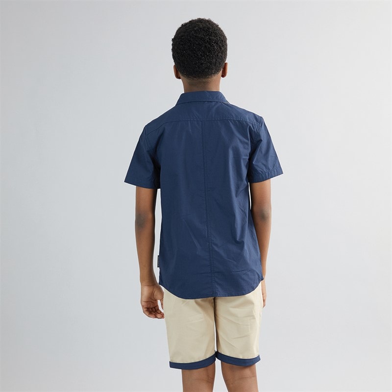 Boys Oakridge Shirt And Shorts Set Marine/Sand - Image 2