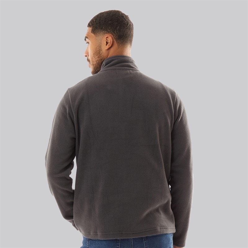 Mens 1/2 Zip Micro Fleece Charcoal Mel - Image 2