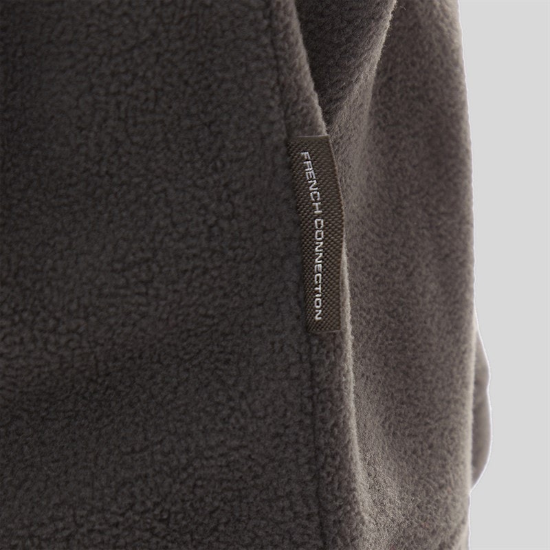 Mens 1/2 Zip Micro Fleece Charcoal Mel - Image 3