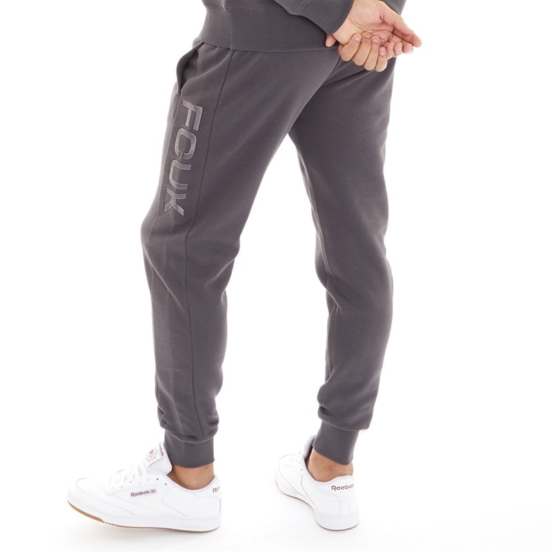 Mens Tonal Joggers Solid Dark Grey - Image 2