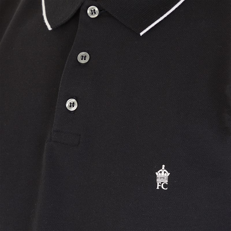 Mens Pique Polo Shirt Marine/White - Image 3