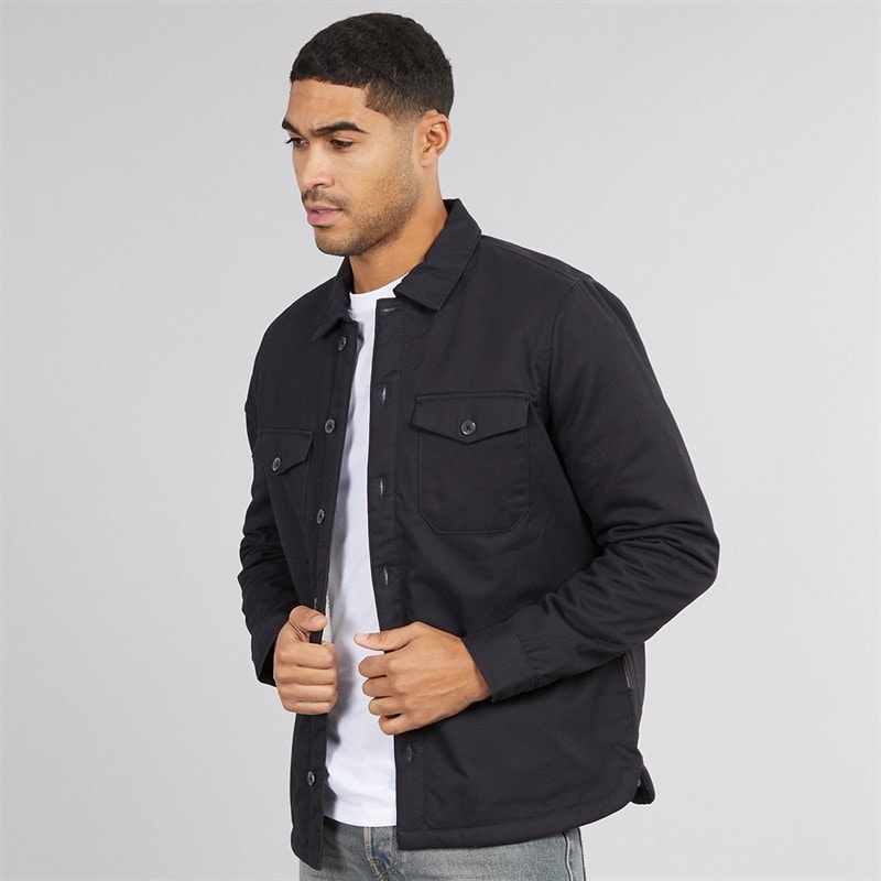 Mens Worker Borg Overshirt Marine - Image 1