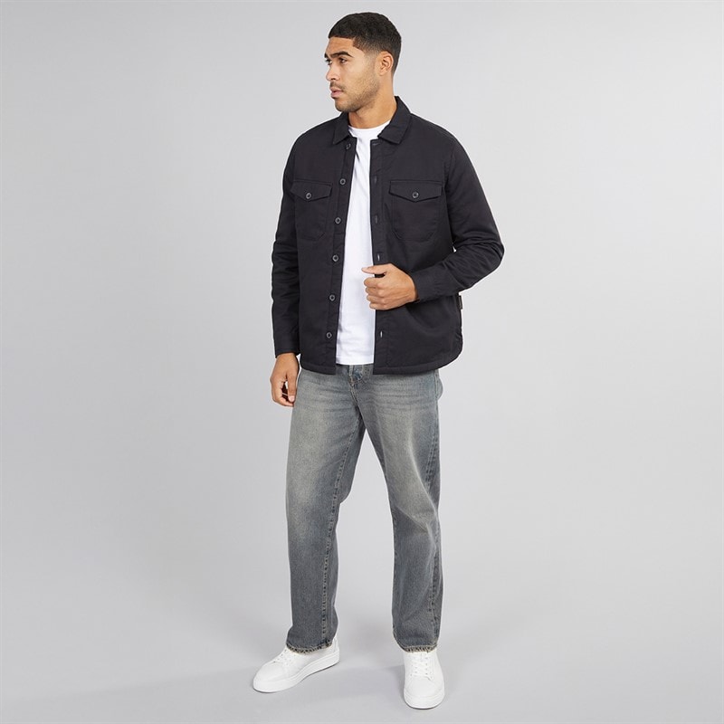 Mens Worker Borg Overshirt Marine - Image 4