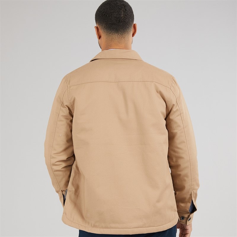 Mens Worker Borg Overshirt Camel - Image 2