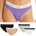 Womens Five Pack Briefs Black/Grey/White/Camel/Passion Flower Multi 4