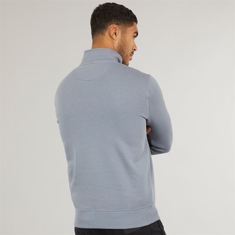 Mens FC 1/2 Zip Sweatshirt Light Blue - Image 2