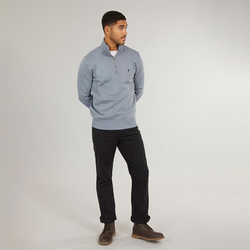 Mens FC 1/2 Zip Sweatshirt Light Blue - Image 4