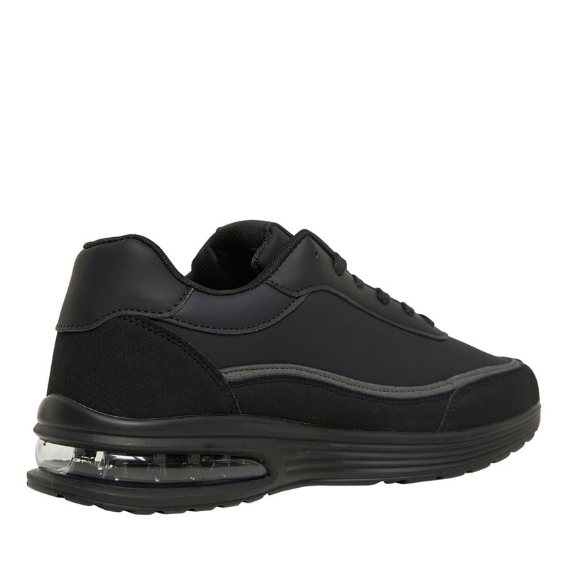 Mens Bubble Trainers Black Mono - Image 5