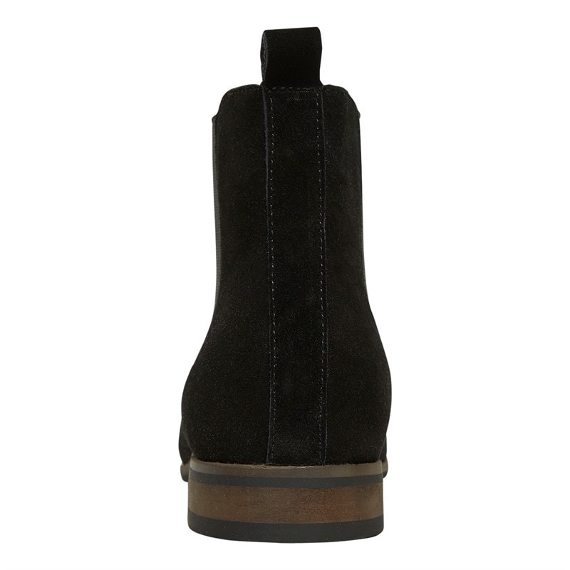 Mens Suede Chelsea Boots Black - Image 3