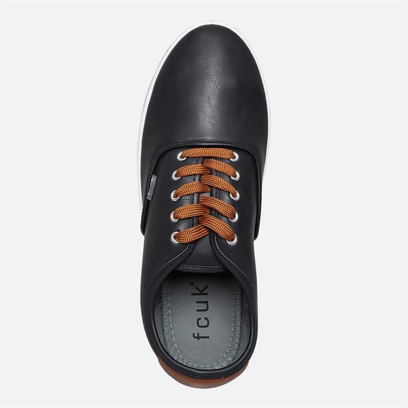 Mens Deck PU Shoes Black - Image 4