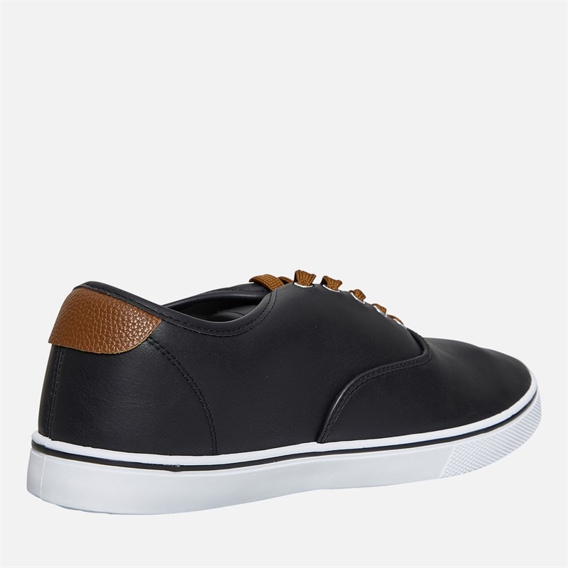 Mens Deck PU Shoes Black - Image 5