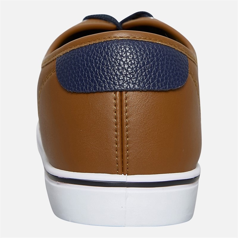 Mens Deck PU Shoes Brown - Image 3