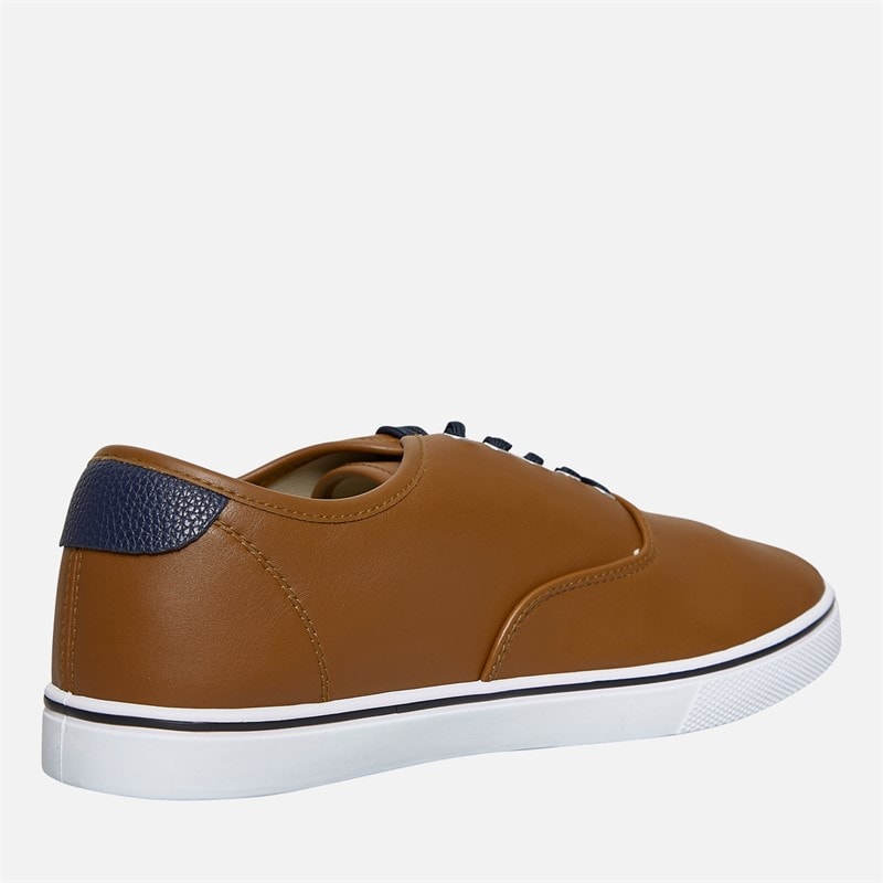 Mens Deck PU Shoes Brown - Image 5