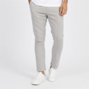 Mens Drawstring Linen Trousers Light Grey