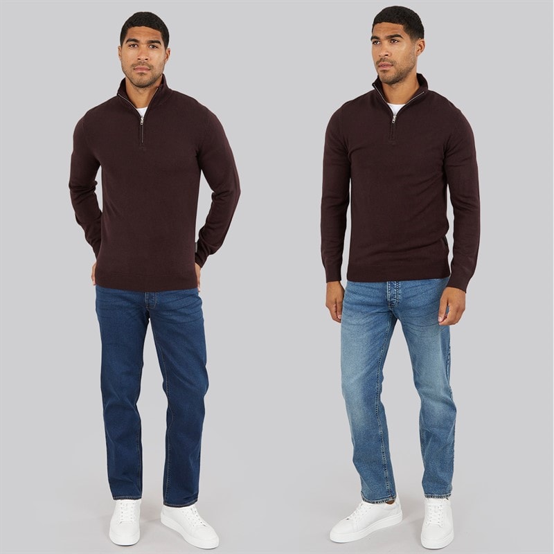 Mens FCUK Two Pack Regular Fit Jeans Ind50 - Midwash/Ind55 - Stonewash - Image 3