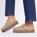 Womens Chunky Clog Sandals Sand