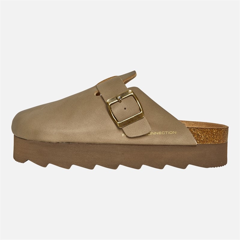 Womens Chunky Clog Sandals Sand - Image 2