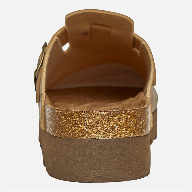 Womens Chunky Clog Sandals Sand - Image 4