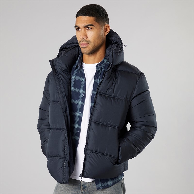 French Connection Mens Row Mid Jacket Marine