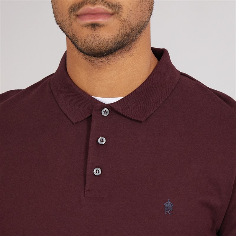 Mens Long Sleeve J Polo Shirt Chateaux/Marine - Image 3