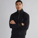 Mens FC 1/2 Zip Sweatshirt Black/Gunmetal