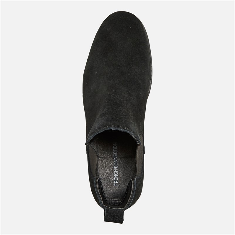 Mens FC Suede Cleated Chelsea Boots Black Suede - Image 4
