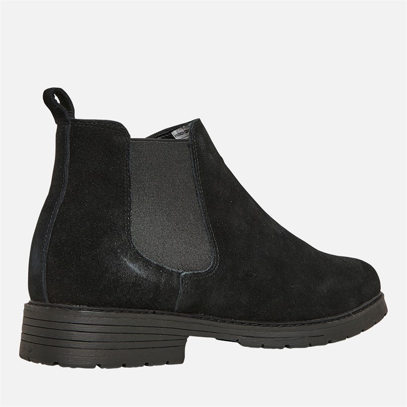 Mens FC Suede Cleated Chelsea Boots Black Suede - Image 5