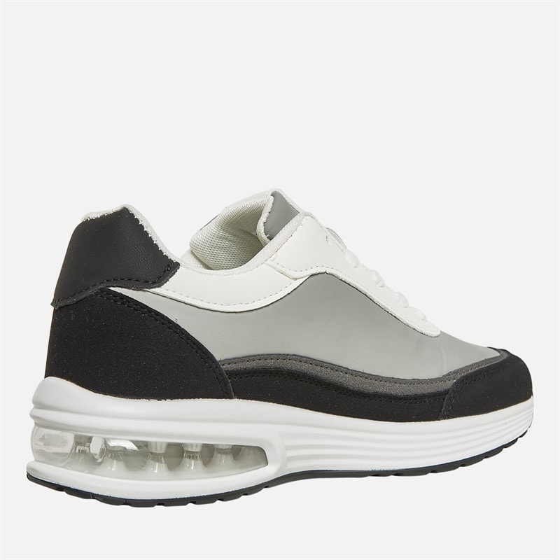 French Connection Junior Boys Suede Block Trainers White/Black - Image 5