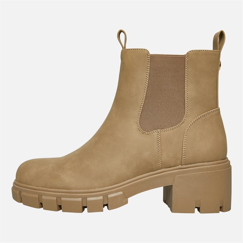 Womens Chunky Chelsea Boots Stone - Image 2