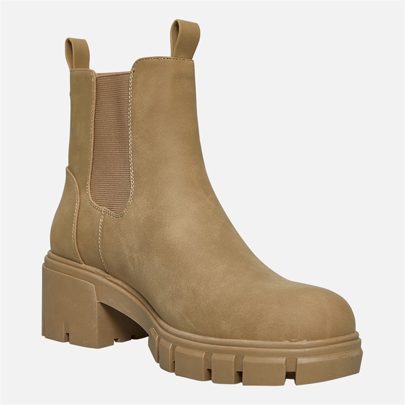 Womens Chunky Chelsea Boots Stone - Image 5