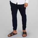 Mens Linen Cargos Marine