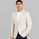 Mens Linen Blazer Stone