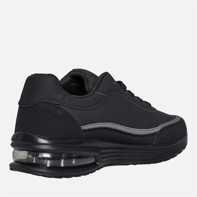 French Connection Junior Boys Suede Block Trainers Black (Black Sole) - Image 5
