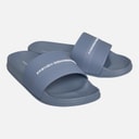 Boys Strap Sliders Light Blue/White Logo