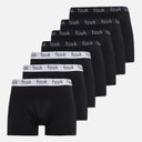 Mens FCUK Seven Pack Boxer Trunks FCUK 12 Black