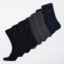 Mens FC Seven Pack Socks FC4 Black/Marine/Charcoal Melange